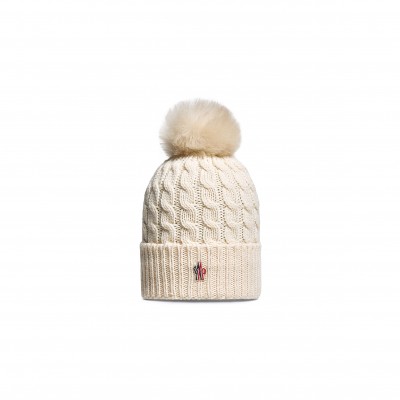 MONCLER WOOL BEANIE WITH POM POM K20983B000120402A034